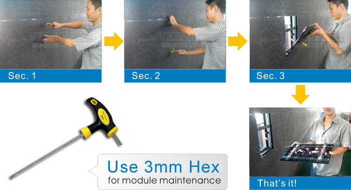 indoor front service led display