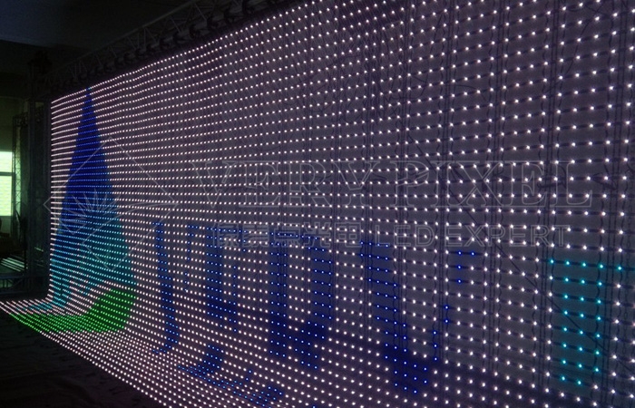 Flexible scroll Curtain LED, flex led display