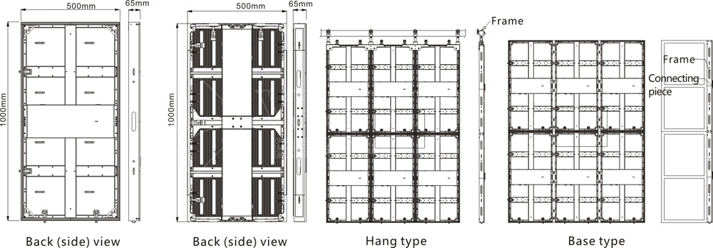 led die-casting cabinets structure