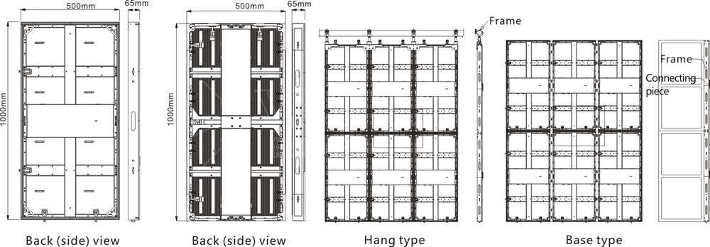 led die-casting cabinets structure