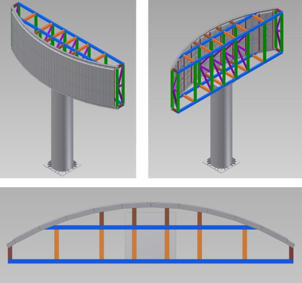 LED Display Curve Installation Type