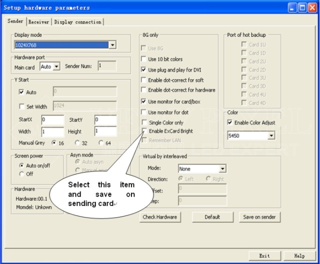 Multifunction card software setting