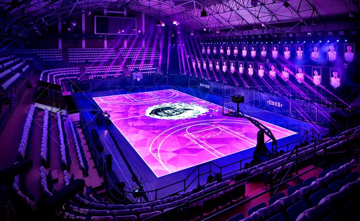 Nike RISE LED display basketball court