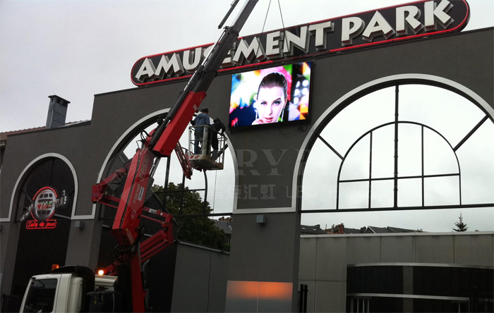 installing outdoor digital LED building signs